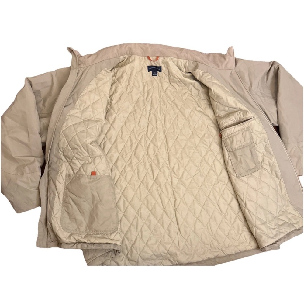 Lands End AquaCheck Insulated Jacket Tan Waterproof Coat XXL 50-52 NWOT - Picture 4 of 11